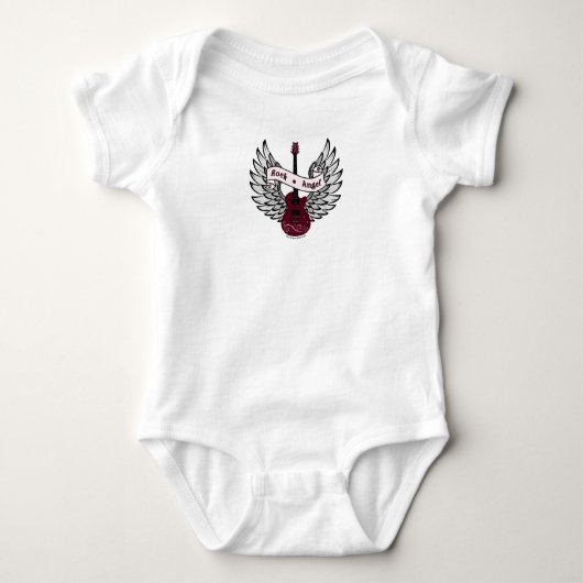 Jersey V-hals T-shirt - Rock Angel (Voorkant)