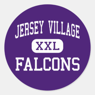 Jersey Village - Falcons - Hoog - Houston, Texas Ronde Sticker
