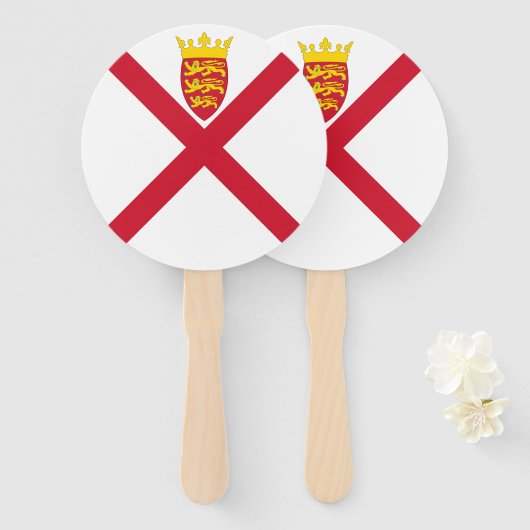 Jersey Vlag Handwaaier (Voorkant en achterkant)