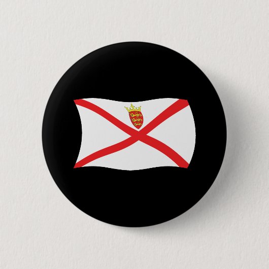 Jersey Vlag Knop Ronde Button 5,7 Cm (Voorkant)