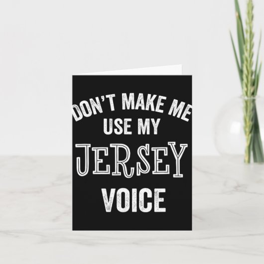 Jersey Voice Accent New Jersey Funny Gift Jerseyan Kaart (Voorkant)