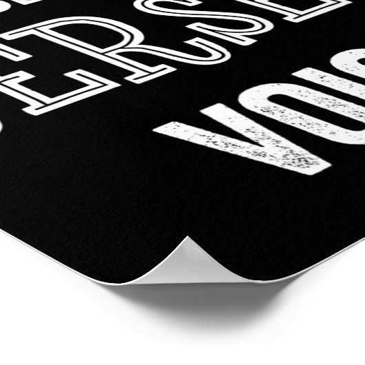 Jersey Voice Accent New Jersey Funny Gift Jerseyan Poster (Hoek)