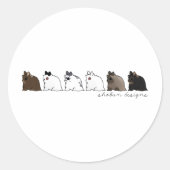 Jersey Wooly Group Ronde Sticker (Voorkant)