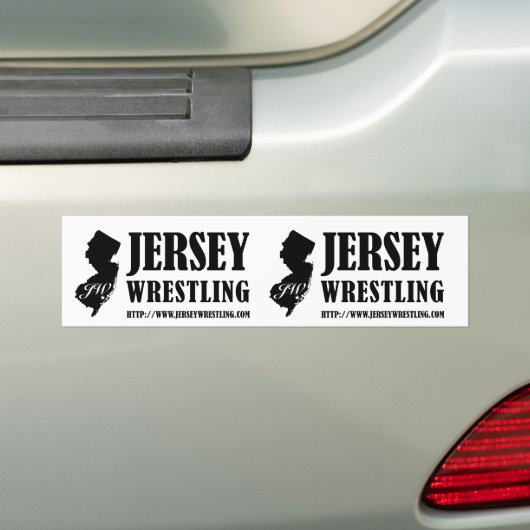 Jersey Wrestling Bumpersticker (Op auto)