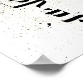 JERUSALEM ,י ר ש י ם , Hebreeuwse kalligrafie , Wa Poster (Hoek)