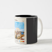 Jerusalem Aquarel Reizen Tweekleurige Koffiemok (Voorkant rechts)