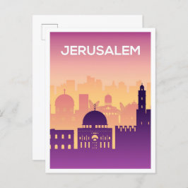 Jerusalem Art Travel Illustratie Briefkaart