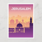 Jerusalem Art Travel Illustratie Briefkaart (Voorkant)