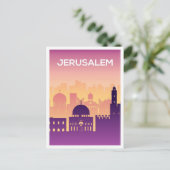 Jerusalem Art Travel Illustratie Briefkaart (Staand voorkant)
