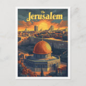 Jerusalem Art Travel Illustration Briefkaart (Voorkant)
