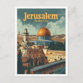 Jerusalem Art Travel Illustration Briefkaart (Voorkant)