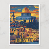 Jerusalem  Art Travel Illustration Briefkaart (Voorkant)