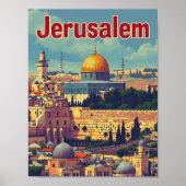 Jerusalem  Art Travel Illustration Poster (Voorkant)