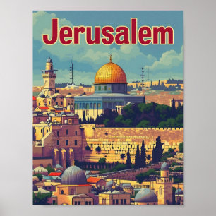 Jerusalem  Art Travel Illustration Poster