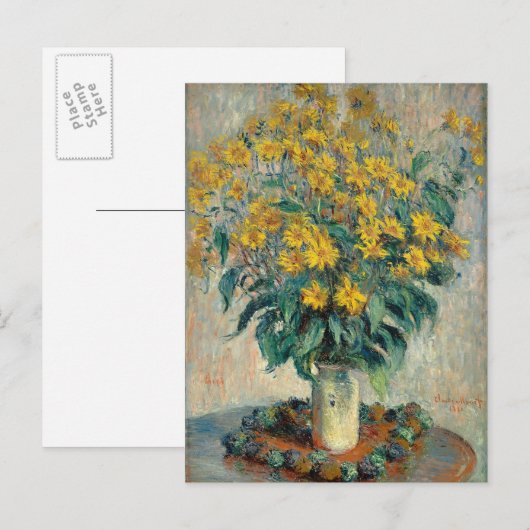 Jerusalem Artichoke Flowers, 1880 (olie op doek) Briefkaart (Voorkant / Achterkant)
