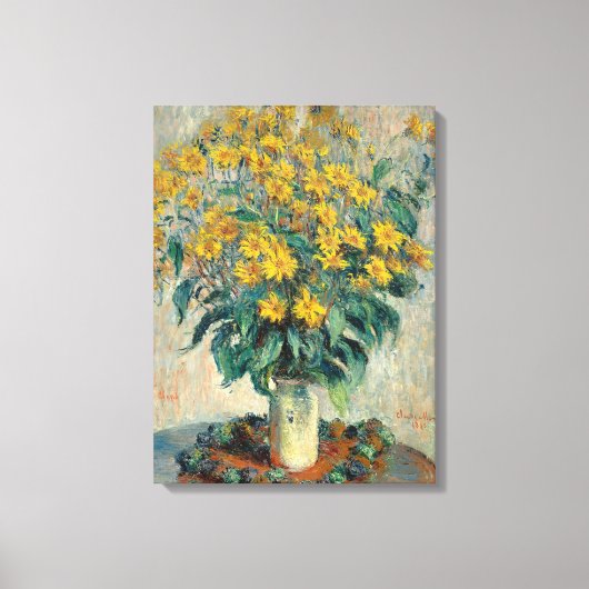 Jerusalem Artichoke Flowers, 1880 (olie op doek) Canvas Afdruk (Voorkant)