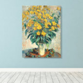 Jerusalem Artichoke Flowers, 1880 (olie op doek) Canvas Afdruk (Insitu (Houten vloer))