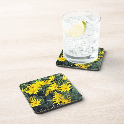 Jerusalem Artichoke Flowers Bier Onderzetter (Rechterzijde)