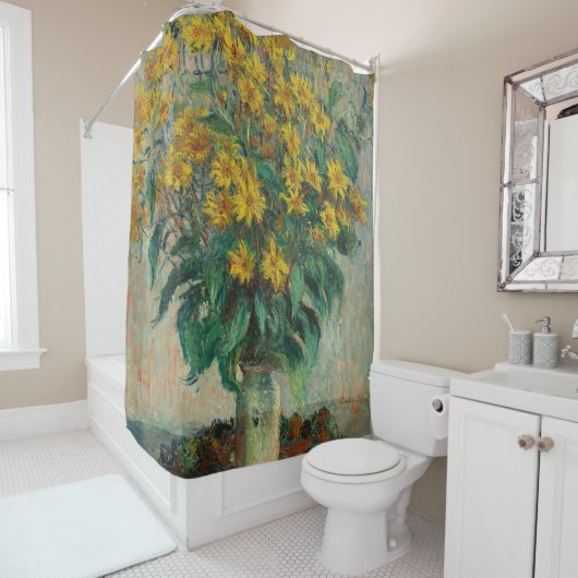 Jerusalem Artichoke Flowers - Claude Monet Douchegordijn (In situ)
