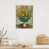 Jerusalem Artichoke Flowers, Claude Monet Fine Art Poster (Keuken)