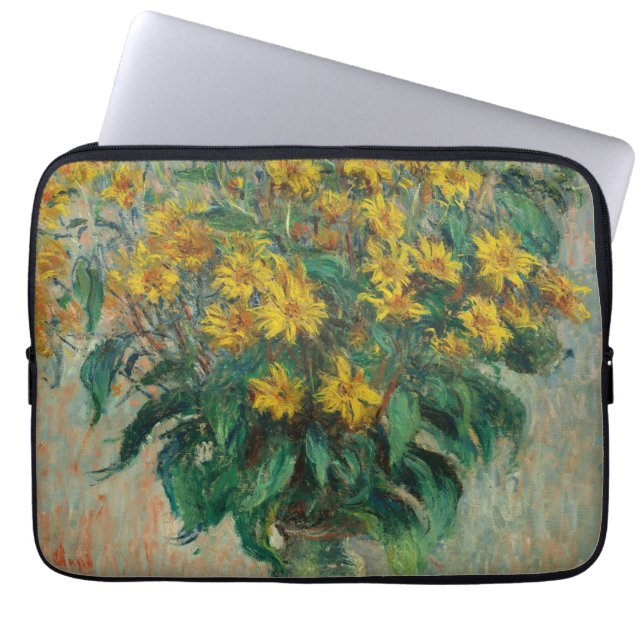 Jerusalem Artichoke Flowers - Claude Monet Laptop Sleeve (Voorkant)