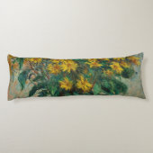 Jerusalem Artichoke Flowers - Claude Monet Lichaamskussen (Achterkant)