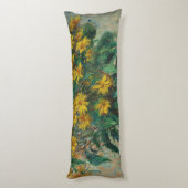 Jerusalem Artichoke Flowers - Claude Monet Lichaamskussen (Achterkant (Verticaal))