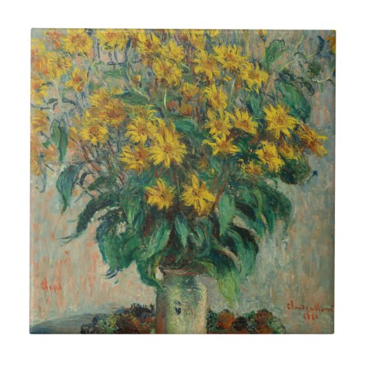 Jerusalem Artichoke Flowers - Claude Monet Tegeltje (Voorkant)