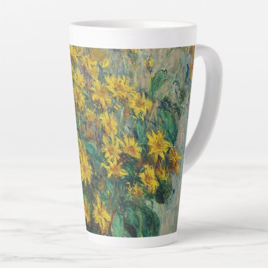 Jerusalem Artichoke Flowers door Claude Monet Latte Mok (Rechterhoek)