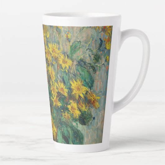 Jerusalem Artichoke Flowers door Claude Monet Latte Mok (Rechts)