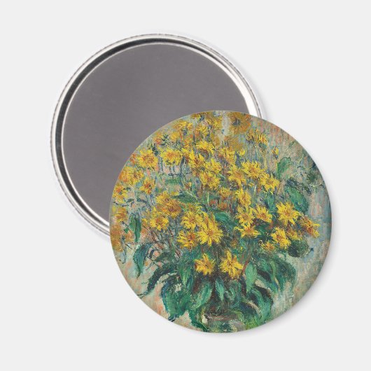 Jerusalem Artichoke Flowers door Claude Monet Magneet (Voorkant / Achterkant)
