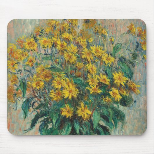 Jerusalem Artichoke Flowers door Claude Monet Muismat (Voorkant)
