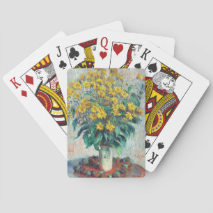 Jerusalem Artichoke Flowers door Claude Monet Pokerkaarten