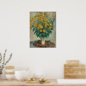 Jerusalem Artichoke Flowers door Claude Monet Poster (Keuken)