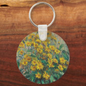 Jerusalem Artichoke Flowers door Claude Monet Sleutelhanger (Voorkant)