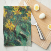 Jerusalem Artichoke Flowers door Claude Monet Theedoek (Quarter Fold)