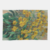 Jerusalem Artichoke Flowers door Claude Monet Theedoek (Horizontaal)