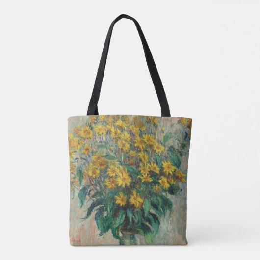 Jerusalem Artichoke Flowers door Claude Monet Tote Bag (Achterkant)