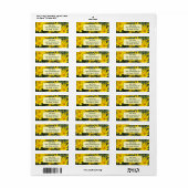 Jerusalem Artichoke Flowers Retouradres Labels (Full Sheet)