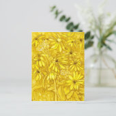 Jerusalem Artichokes Summer Flowers Floral Golden Briefkaart (Staand voorkant)