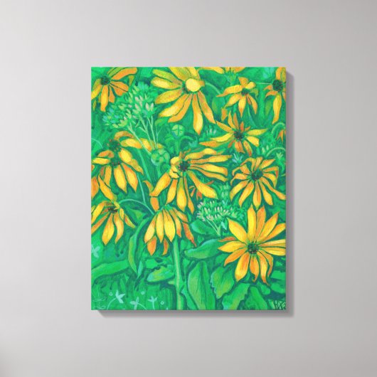 Jerusalem Artichokes Zonnebloemenschilderkunst Canvas Afdruk (Voorkant)