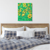 Jerusalem Artichokes Zonnebloemenschilderkunst Canvas Afdruk (Insitu (Slaapkamer))
