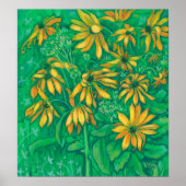 Jerusalem Artichokes Zonnebloemenschilderkunst Poster (Voorkant)