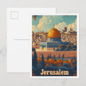 Jerusalem Artistic Travel Illustration Briefkaart (Voorkant / Achterkant)