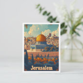 Jerusalem Artistic Travel Illustration Briefkaart (Staand voorkant)
