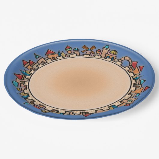 Jerusalem At Last Papieren Bordje (Gekanteld)