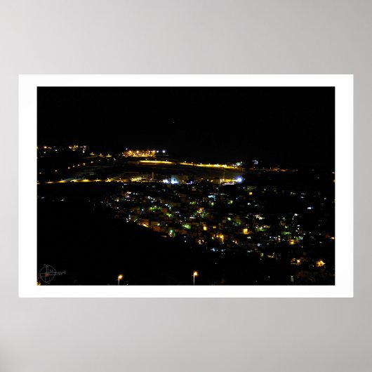 Jerusalem at night poster (Voorkant)