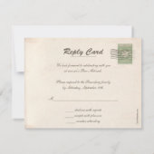Jerusalem Bar Mitzvah RSVP Reply Card Navy (Achterkant)