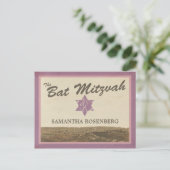  Jerusalem Bat Mitzvah Bewaar de datum Postca Aankondigingskaart (Staand voorkant)