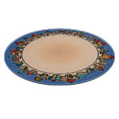 Jerusalem bij last Judaica Glass Serving en Snijplank (Hoek)